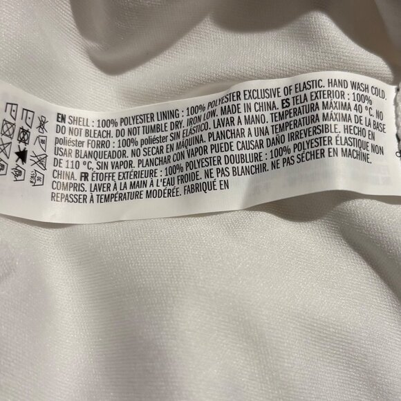 Anthropologie Endless Rose Strapless Textured Fitted Mini Dress White Size L - Picture 6 of 6